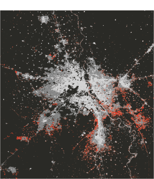Delhi Urban Expansion Map