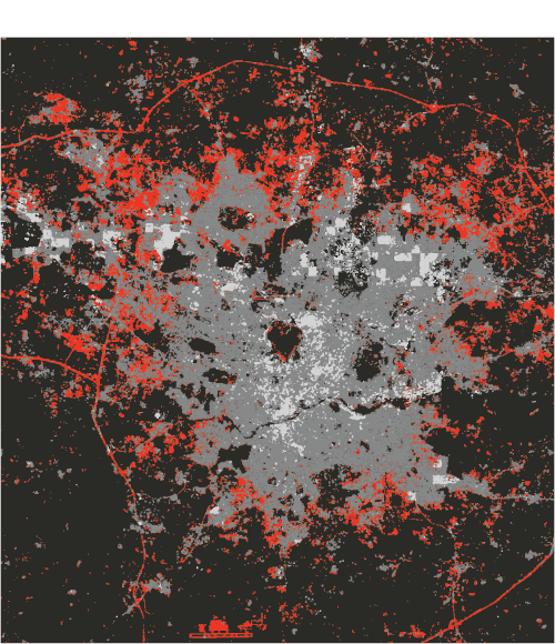 Hyderabad Urban Expansion Map